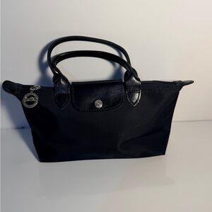 Authentic Longchamp Elegant Black Women's Handbag.  Made in France
